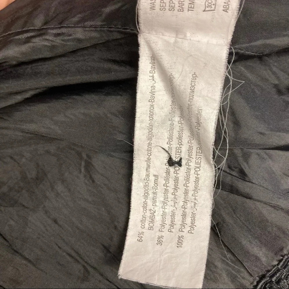 DESIGUAL Sz 38 Coat Colourful Floral Hem Relief Pattern Black Funnel Neck - Picture 9 of 14